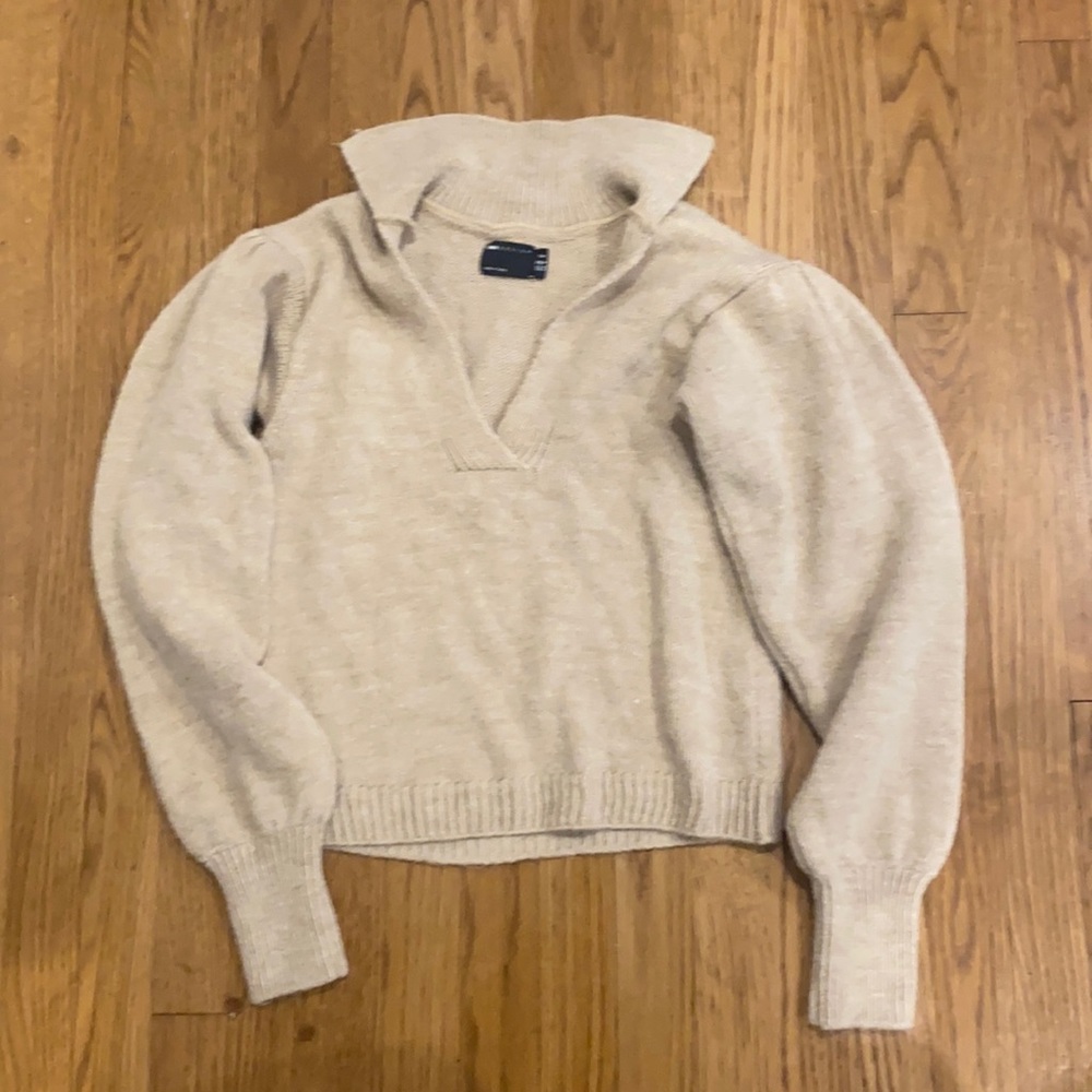 ASOS design camel collared sweater